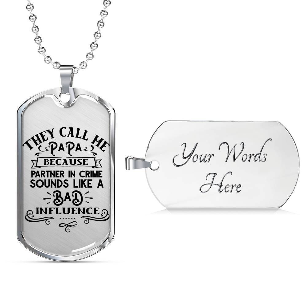 Dad Dog Tag Custom Picture Father’S Day Gift, They Call Me Papa Dog Tag Military Chain Necklace For Dad Father's Day Rakva