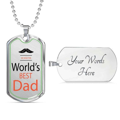 Dad Dog Tag Custom Picture Father’S Day Gift, Word Best Dad Dog Tag Military Chain Necklace For Dad Dog Tag Father's Day Rakva