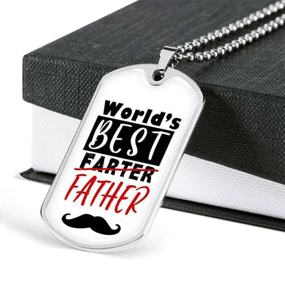 Dad Dog Tag Custom Picture Father’S Day Gift, World’S Best Father Dog Tag Military Chain Necklace For Dad Dog Tag Father's Day Rakva