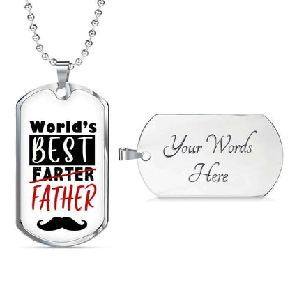 Dad Dog Tag Custom Picture Father’S Day Gift, World’S Best Father Dog Tag Military Chain Necklace For Dad Dog Tag Father's Day Rakva