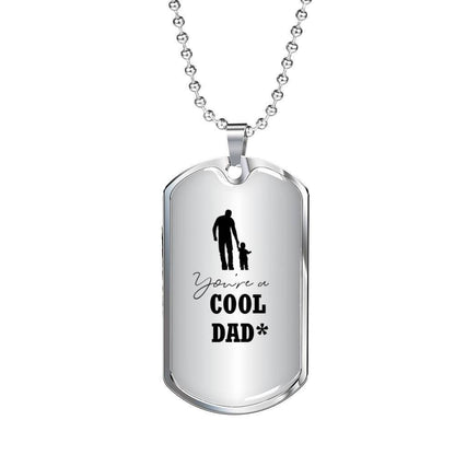 Dad Dog Tag Custom Picture Father’S Day Gift, You Are A Cool Dad Dog Tag Military Chain Necklace Gift For Men Father's Day Rakva