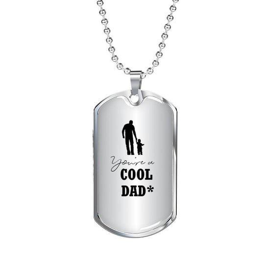 Dad Dog Tag Custom Picture Father’S Day Gift, You Are A Cool Dad Dog Tag Military Chain Necklace Gift For Men Father's Day Rakva