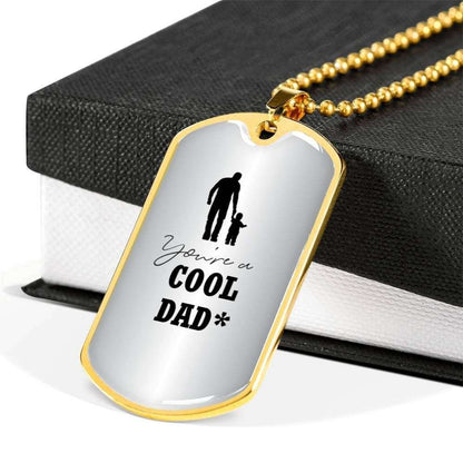 Dad Dog Tag Custom Picture Father’S Day Gift, You Are A Cool Dad Dog Tag Military Chain Necklace Gift For Men Father's Day Rakva