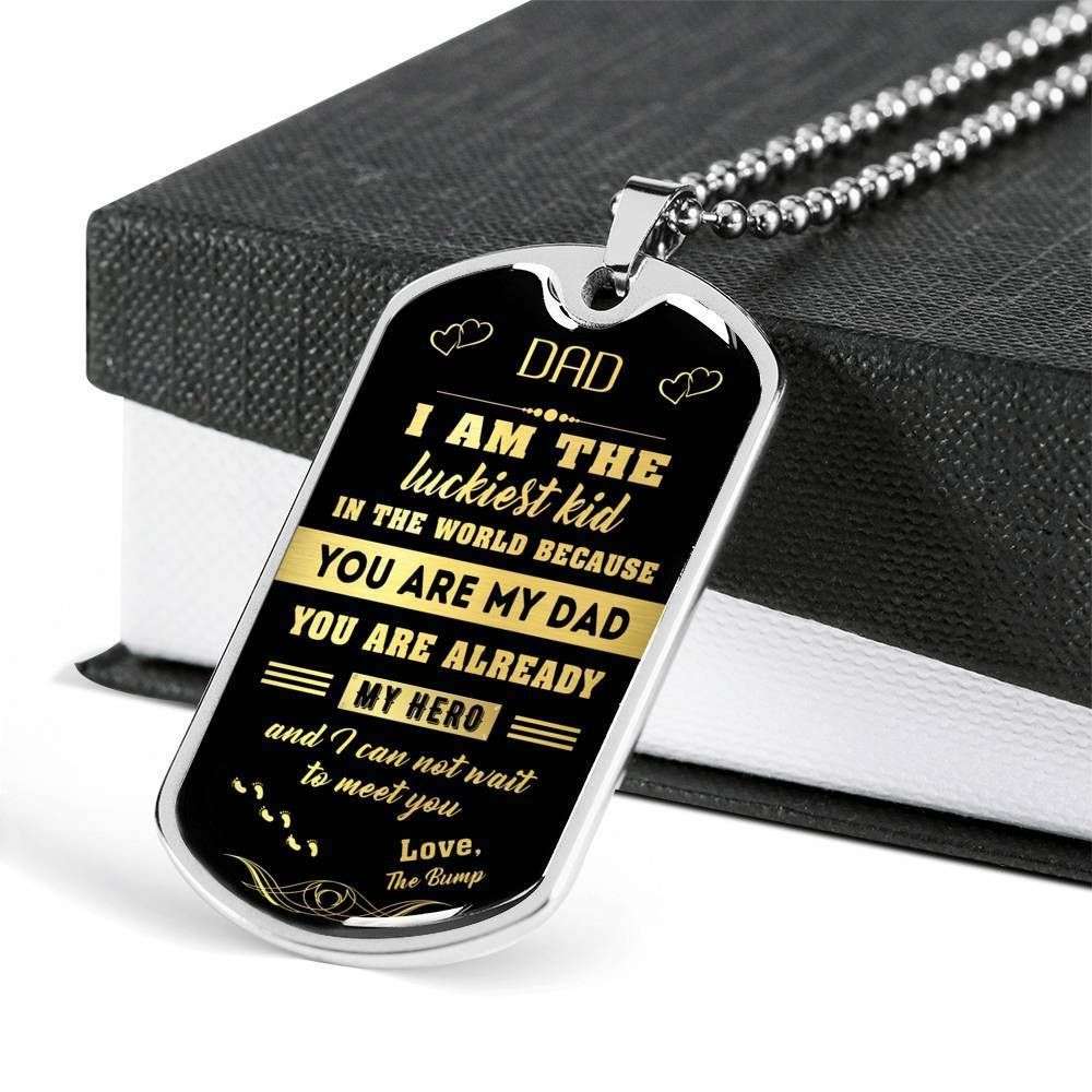 Dad Dog Tag, Custom Picture Father’S Day Gift You Are Already My Hero Dog Tag Military Chain Necklace For Dad Dog Tag Father's Day Rakva