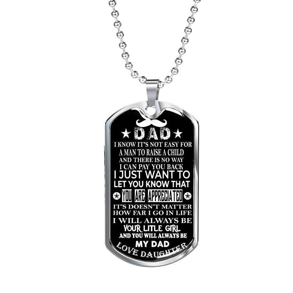 Dad Dog Tag Custom Picture Father’S Day Gift, You Are Appreciated Dog Tag Military Chain Necklace For Father Father's Day Rakva