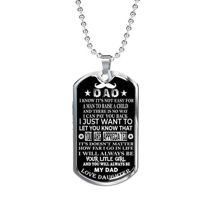 Dad Dog Tag Custom Picture Father’S Day Gift, You Are Appreciated Dog Tag Military Chain Necklace For Father Father's Day Rakva