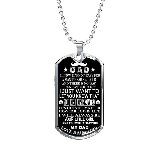 Dad Dog Tag Custom Picture Father’S Day Gift, You Are Appreciated Dog Tag Military Chain Necklace For Father Father's Day Rakva