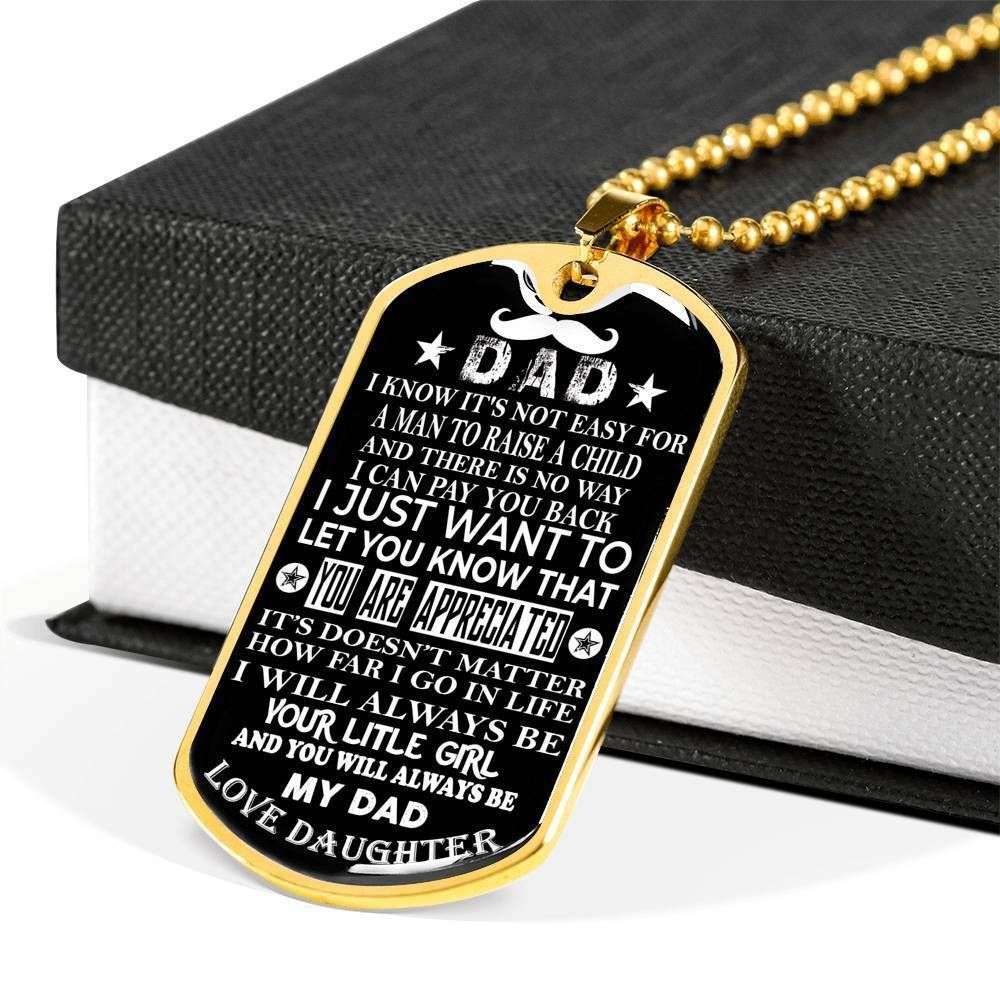 Dad Dog Tag Custom Picture Father’S Day Gift, You Are Appreciated Dog Tag Military Chain Necklace For Father Father's Day Rakva