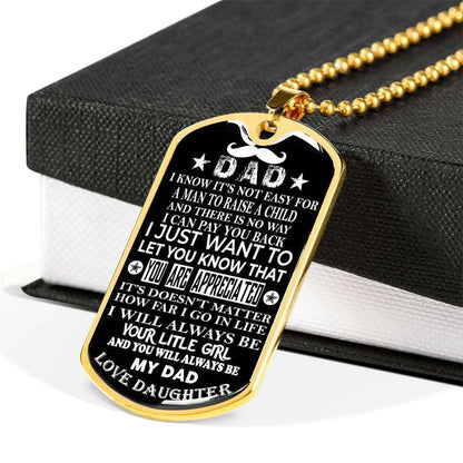 Dad Dog Tag Custom Picture Father’S Day Gift, You Are Appreciated Dog Tag Military Chain Necklace For Father Father's Day Rakva