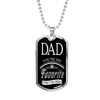 Dad Dog Tag Custom Picture Father’S Day Gift, You Are My Favorite Dog Tag Military Chain Necklace Gift For Daddy Father's Day Rakva