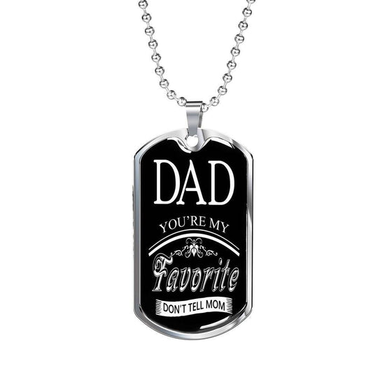 Dad Dog Tag Custom Picture Father’S Day Gift, You Are My Favorite Dog Tag Military Chain Necklace Gift For Daddy Father's Day Rakva