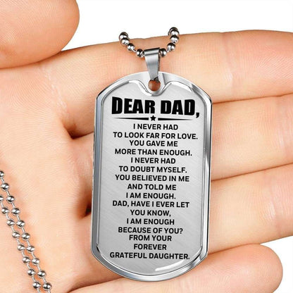Dad Dog Tag Custom Picture Father’S Day Gift, You Believe In Me Dog Tag Military Chain Necklace Gift For Dad Father's Day Rakva
