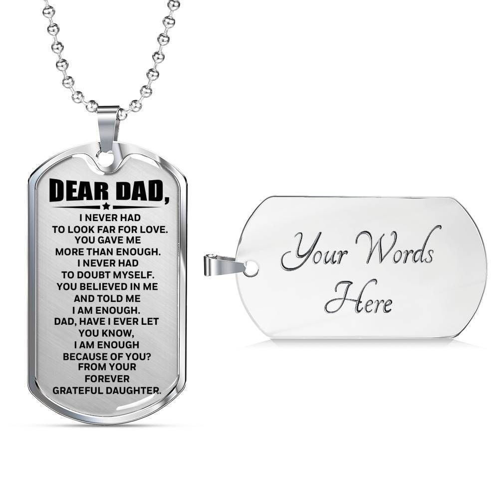 Dad Dog Tag Custom Picture Father’S Day Gift, You Believe In Me Dog Tag Military Chain Necklace Gift For Dad Father's Day Rakva