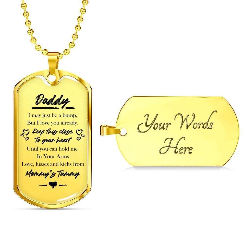 Dad Dog Tag, Custom Picture Father’S Day Gift You Can Hold Me In Your Arms Dog Tag Military Chain Necklace Gift For Daddy Dog Tag Father's Day Rakva