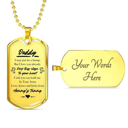 Dad Dog Tag, Custom Picture Father’S Day Gift You Can Hold Me In Your Arms Dog Tag Military Chain Necklace Gift For Daddy Dog Tag Father's Day Rakva