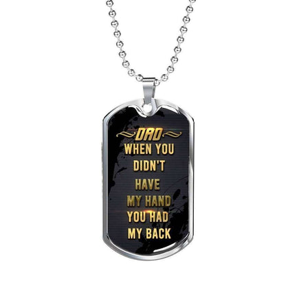 Dad Dog Tag, Custom Picture Father’S Day Gift You Had My Back Father’S Day Gift For Dad Dog Tag Military Chain Necklace Dog Tag Father's Day Rakva