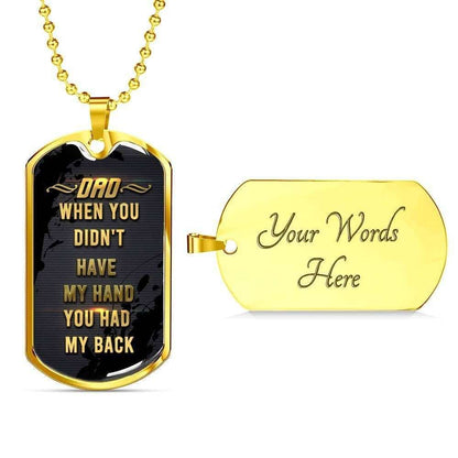 Dad Dog Tag, Custom Picture Father’S Day Gift You Had My Back Father’S Day Gift For Dad Dog Tag Military Chain Necklace Dog Tag Father's Day Rakva