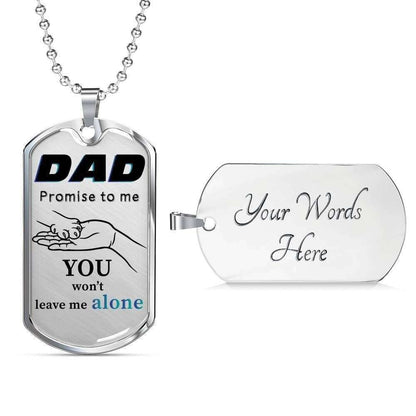 Dad Dog Tag Custom Picture Father’S Day Gift, You Won’T Leave Me Alone Dog Tag Military Chain Necklace Gift For Dad Dog Tag Father's Day Rakva