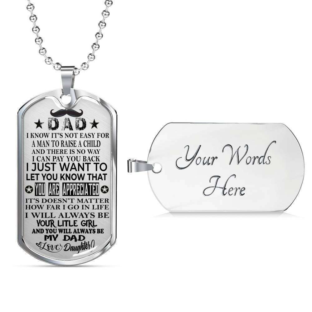 Dad Dog Tag Custom Picture Father’S Day Gift, You’Ll Always Be My Dad Dog Tag Military Chain Necklace For Dad Father's Day Rakva