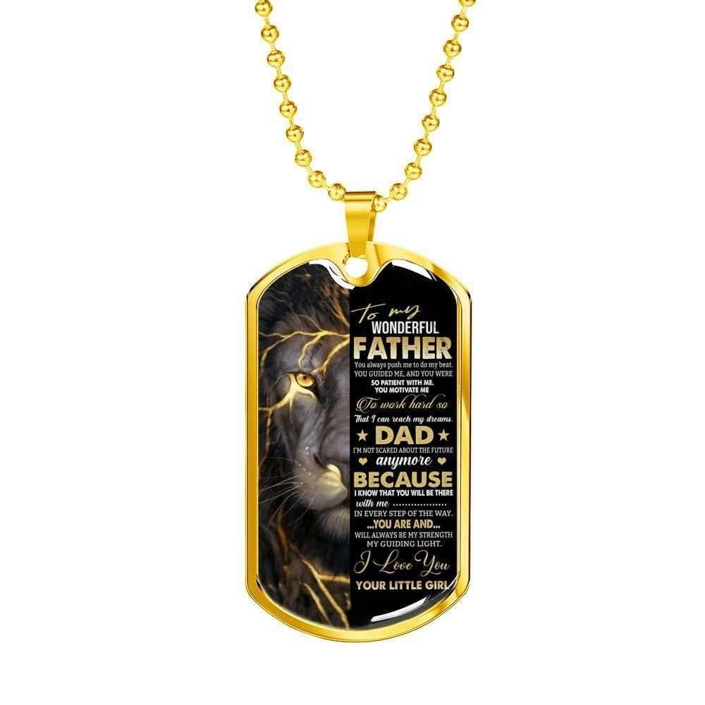 Dad Dog Tag Custom Picture Father’S Day Gift, You’Re And Will Always Be My Strength Dog Tag Military Chain Necklace For Dad Father's Day Rakva