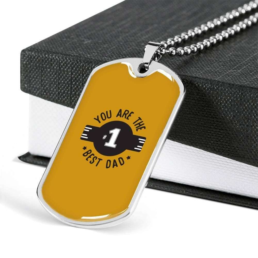 Dad Dog Tag, Custom Picture Father’S Day Gift You’Re The Best Dad Dog Tag Military Chain Necklace For Dad Dog Tag Father's Day Rakva