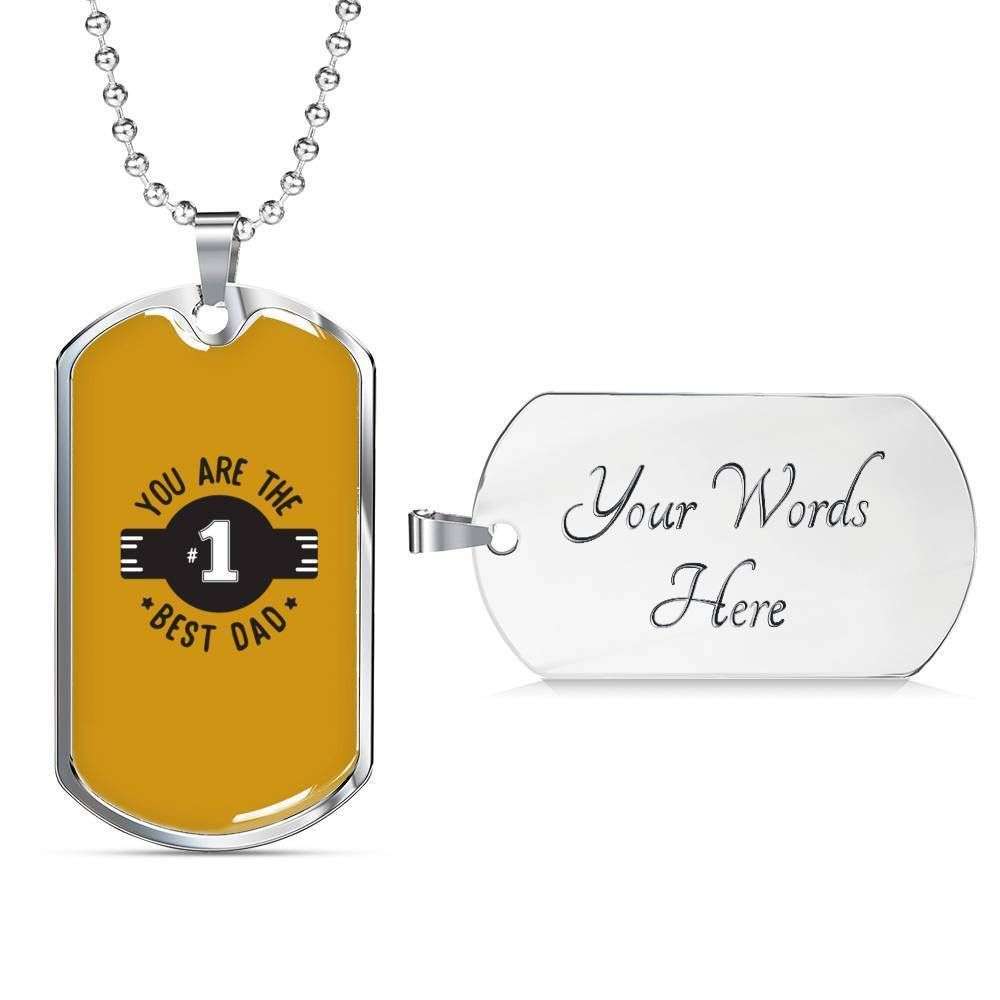 Dad Dog Tag, Custom Picture Father’S Day Gift You’Re The Best Dad Dog Tag Military Chain Necklace For Dad Dog Tag Father's Day Rakva