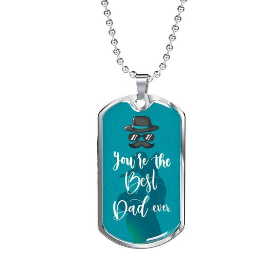 Dad Dog Tag Custom Picture Father’S Day Gift, You’Re The Best Dad Ever Dog Tag Military Chain Necklace For Dad Father's Day Rakva