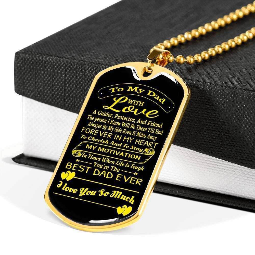 Dad Dog Tag Custom Picture Father’S Day Gift, You’Re The Best Dad Ever Dog Tag Military Chain Necklace For Dad Father's Day Rakva