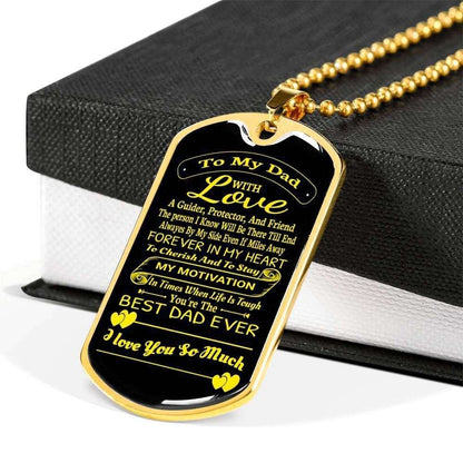 Dad Dog Tag Custom Picture Father’S Day Gift, You’Re The Best Dad Ever Dog Tag Military Chain Necklace For Dad Father's Day Rakva