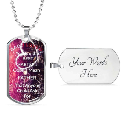 Dad Dog Tag Custom Picture Father’S Day Gift, You’Re The Best Partner Dog Tag Military Chain Necklace For Dad Dog Tag Father's Day Rakva