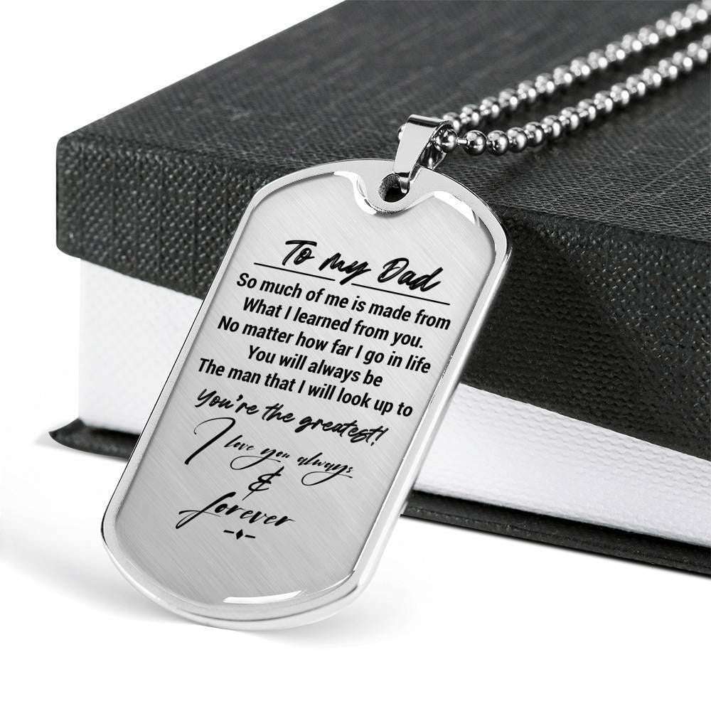 Dad Dog Tag Custom Picture Father’S Day Gift, You’Re The Greatest Dog Tag Military Chain Necklace For Dad Dog Tag Father's Day Rakva