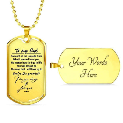 Dad Dog Tag Custom Picture Father’S Day Gift, You’Re The Greatest Dog Tag Military Chain Necklace For Dad Dog Tag Father's Day Rakva