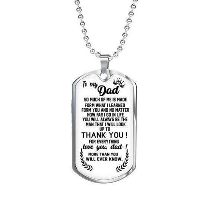 Dad Dog Tag Custom Picture Father’S Day, Give You A Special Thanks Dog Tag Necklace For Daddy Father's Day Rakva