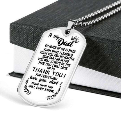 Dad Dog Tag Custom Picture Father’S Day, Give You A Special Thanks Dog Tag Necklace For Daddy Father's Day Rakva