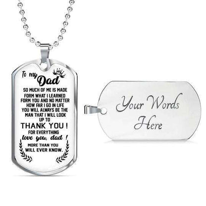 Dad Dog Tag Custom Picture Father’S Day, Give You A Special Thanks Dog Tag Necklace For Daddy Father's Day Rakva