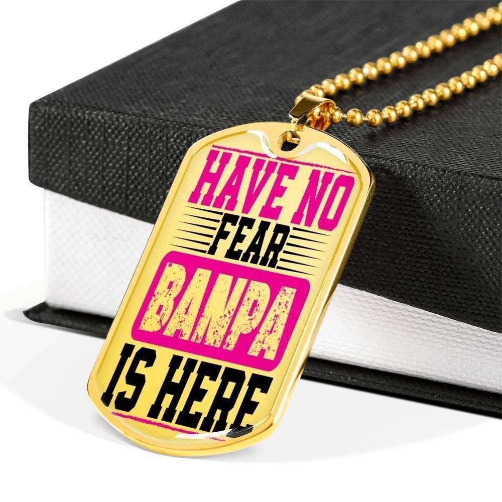 Dad Dog Tag Custom Picture Father’S Day, Have No Fear Banpa Is Here Dog Tag Necklace For Dad Father's Day Rakva