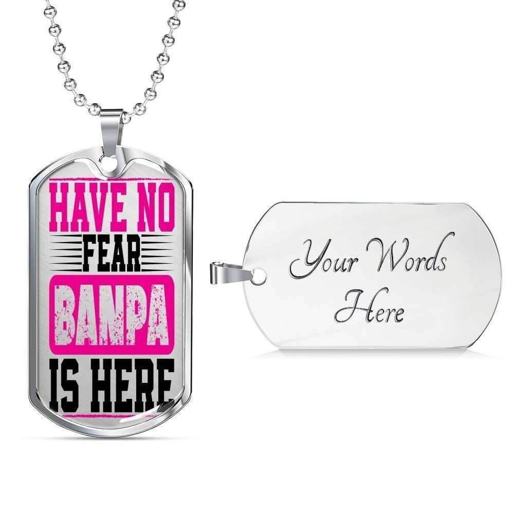 Dad Dog Tag Custom Picture Father’S Day, Have No Fear Banpa Is Here Dog Tag Necklace For Dad Father's Day Rakva