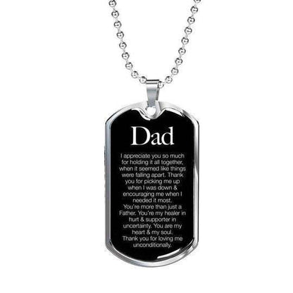 Dad Dog Tag Custom Picture Father’S Day, I Appreciate You Dog Tag Necklace For Dad Father's Day Rakva