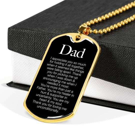 Dad Dog Tag Custom Picture Father’S Day, I Appreciate You Dog Tag Necklace For Dad Father's Day Rakva