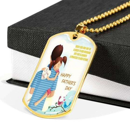 Dad Dog Tag Custom Picture Father’S Day, I Love You Daddy Father’S Day For Dad Necklace Father's Day Rakva