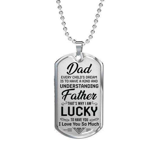 Dad Dog Tag Custom Picture Father’S Day, I Love You So Much Dog Tag Necklace Gift For Dad Father's Day Rakva