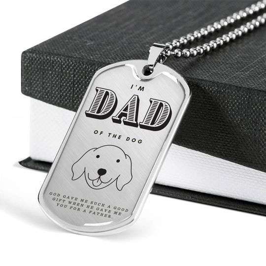 Dad Dog Tag Custom Picture Father’S Day, I’M Dad Of The Dog Dog Tag Necklace For Dad Gifts Father's Day Rakva