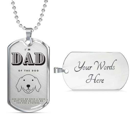 Dad Dog Tag Custom Picture Father’S Day, I’M Dad Of The Dog Dog Tag Necklace For Dad Gifts Father's Day Rakva