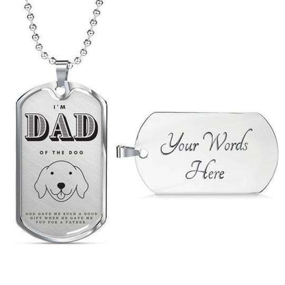 Dad Dog Tag Custom Picture Father’S Day, I’M Dad Of The Dog Dog Tag Necklace For Dad Gifts Father's Day Rakva