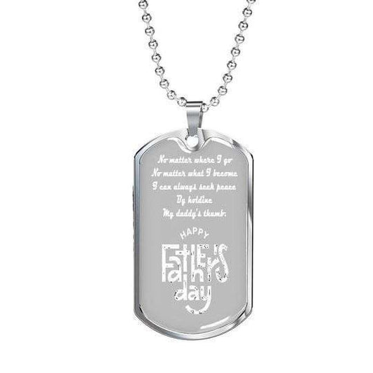 Dad Dog Tag Custom Picture Father’S Day, I’M Safe Under Your Shelter Dog Tag Necklace For Dad Father's Day Rakva