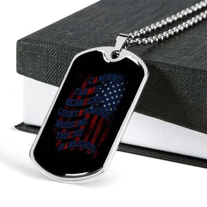 Dad Dog Tag Custom Picture Father’S Day, Independence Day Gift For Dad Necklace Father's Day Rakva