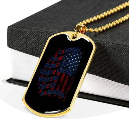 Dad Dog Tag Custom Picture Father’S Day, Independence Day Gift For Dad Necklace Father's Day Rakva