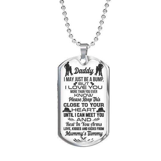Dad Dog Tag Custom Picture Father’S Day, Keep This Close To Your Heart Dog Tag Necklace Gift For Dad Father's Day Rakva