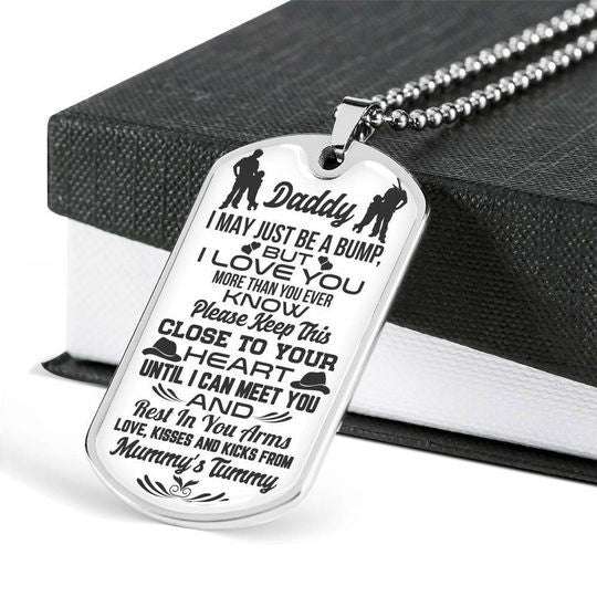 Dad Dog Tag Custom Picture Father’S Day, Keep This Close To Your Heart Dog Tag Necklace Gift For Dad Father's Day Rakva