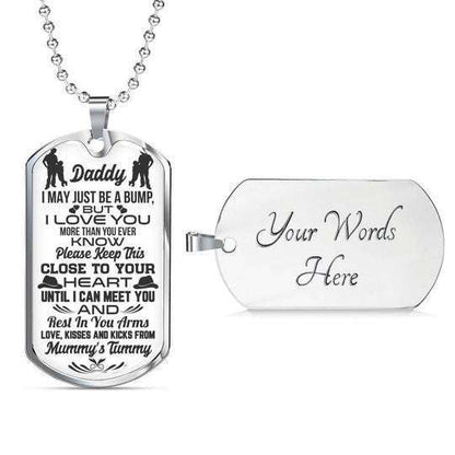 Dad Dog Tag Custom Picture Father’S Day, Keep This Close To Your Heart Dog Tag Necklace Gift For Dad Father's Day Rakva